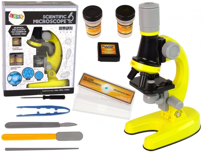 Kinder educatieve microscoop geel