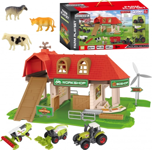 Woopie boerderij met stal, tractors en figuurtjes – 42 delen