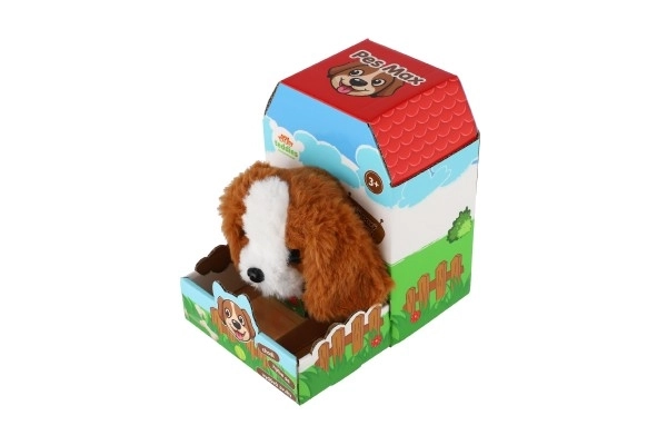 Hond Max 15x12cm op batterijen met geluid en beweging in doos 13x19x18cm