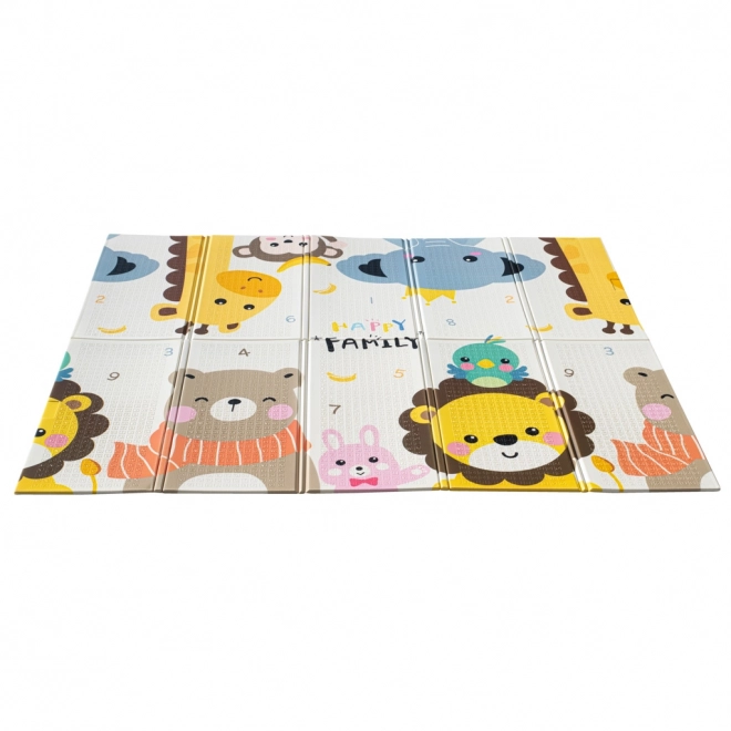 Educatieve opvouwbare dubbelzijdige schuimmat 179x198 dieren/straten