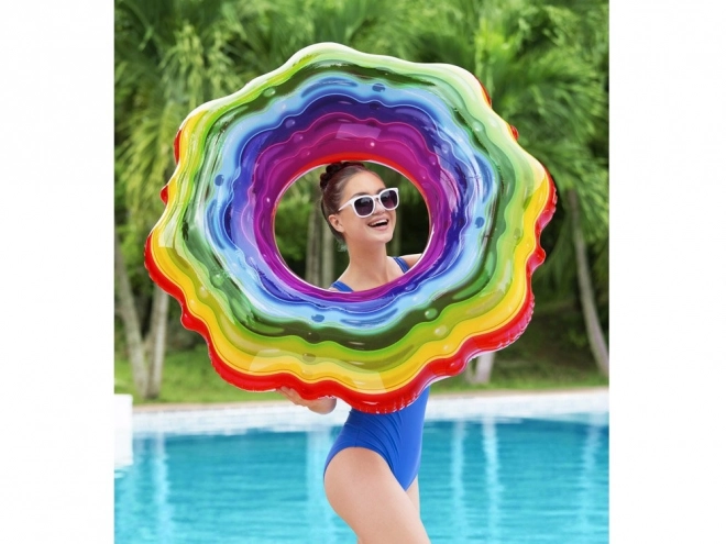Bestway Opblaasbare ring regenboog gelei 115 cm
