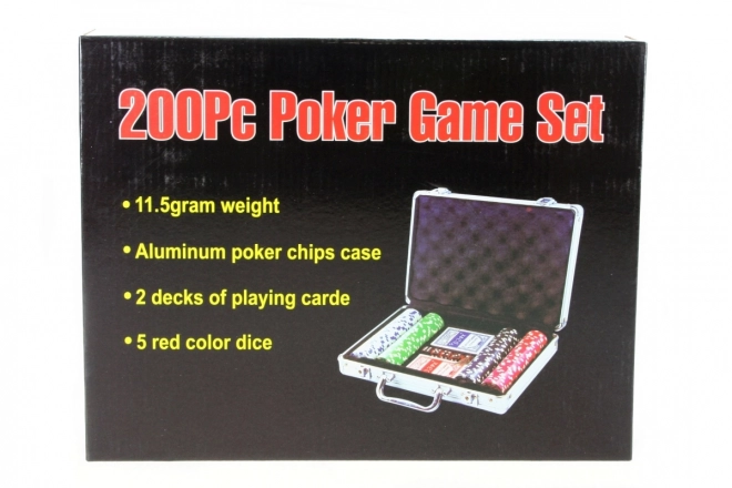 pokerset in aluminium koffer 200 delen