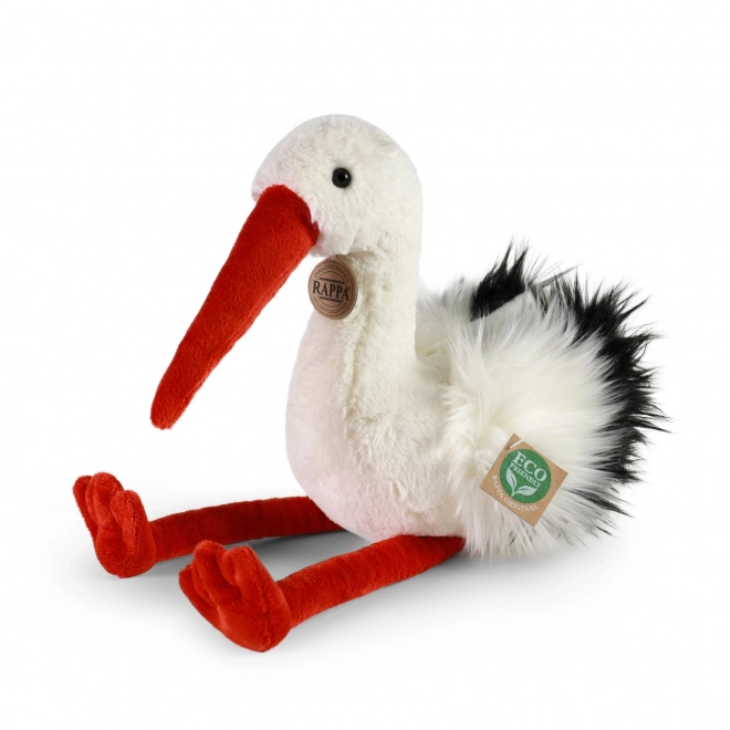 Rappa Pluchen vogel ooievaar 39 cm MILIEUVRIENDELIJK