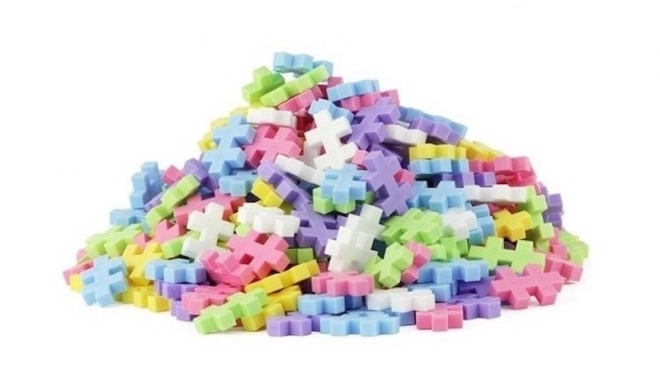 Bouwset Plus-Plus Mini Mix 600st (Pastel/Neon) + 2 basisplaten