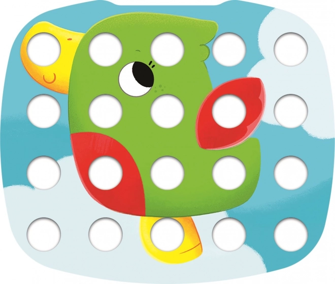 Kleurrijke kinder mozaïek plastic in doos 40x27x6cm 12m+