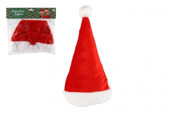 Kerstmuts kinderstof diameter 25 cm op kaart carnaval