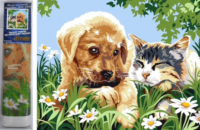 Diamond painting Kleine vriendjes 30 × 40 cm