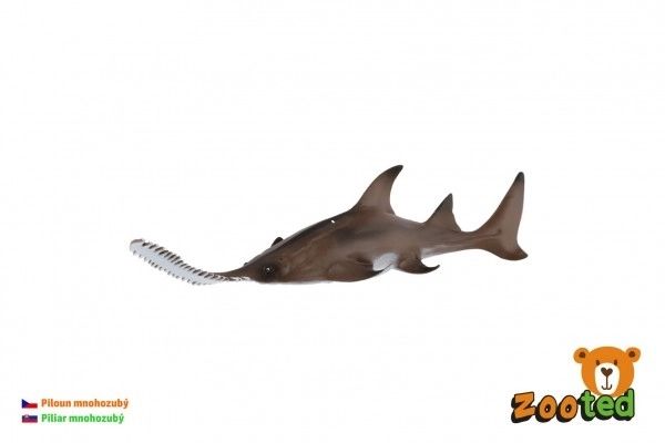 Zaagvis met vele tanden, speelgoed plastic 22cm in zakje