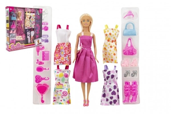 Modelpop plastic 30 cm met kleding en accessoires