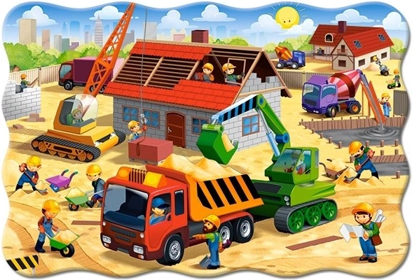 MAXI Puzzel 20 stukjes – huis op de bouwplaats