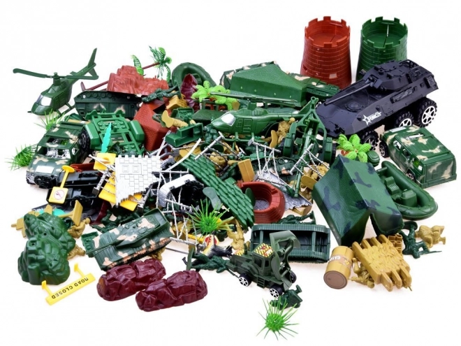 Grote set militaire figuren tanks wapens