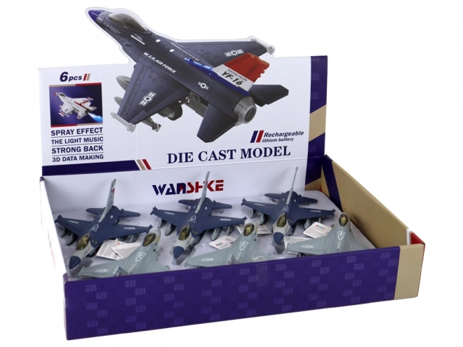 Modelvliegtuig met wrijving motor Marineblauw of grijze kleur