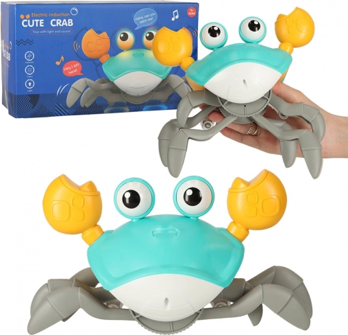Interactieve kruipende krab met muziek op USB – Groen