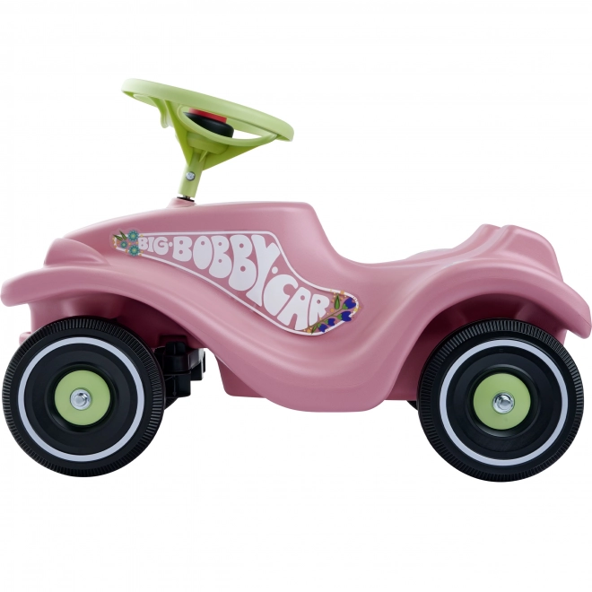 Loopauto BIG BOBBY CAR CLASSIC roze met bloemetjes