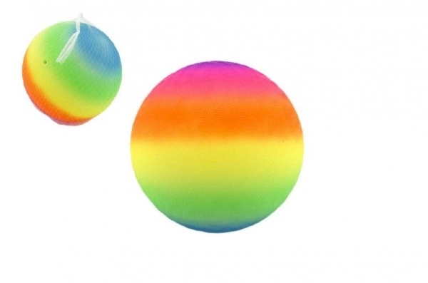 Opblaasbare regenboogbal van rubber, 23cm in een net