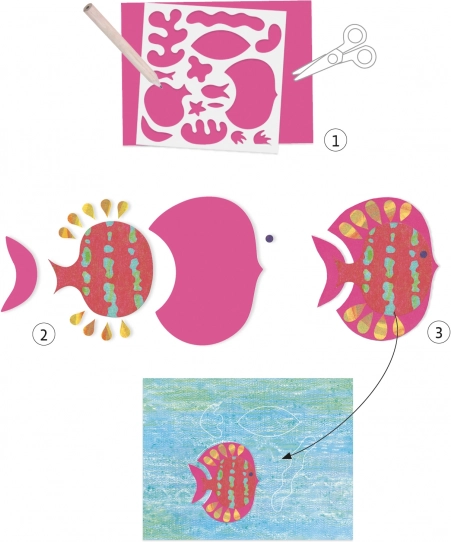 Creatieve papieren collages Djeco