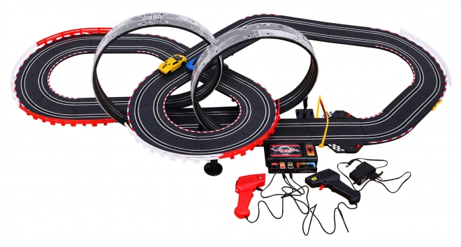 Kinder racebaan met lussen en verlichting