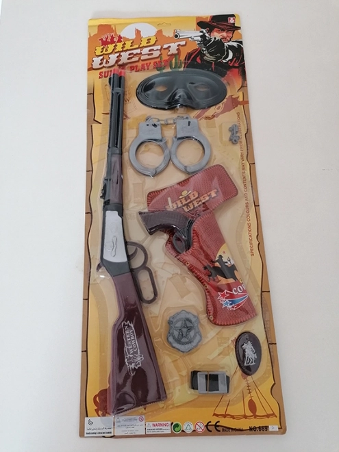 Pistoolset, handboeien, revolver