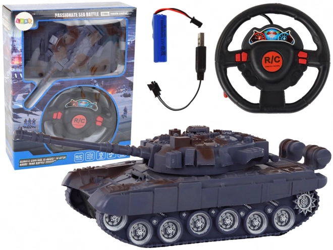 Op afstand bestuurbare tank met licht- en geluidseffecten 1:18