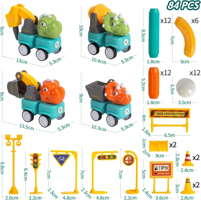 Woopie magnetische blokken dinosaurus constructieset