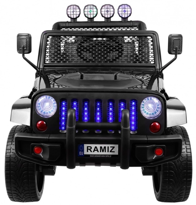 Elektrische kinderauto Raptor Drifter zwart met afstandsbediening en 4x4 aandrijving