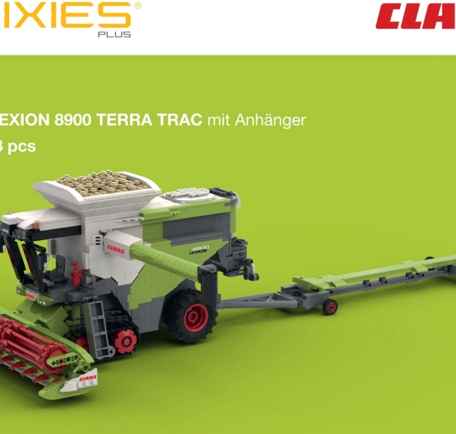 Bouwpakket Brixies Plus Claas Lexion 8900 Terra Trac met aanhanger