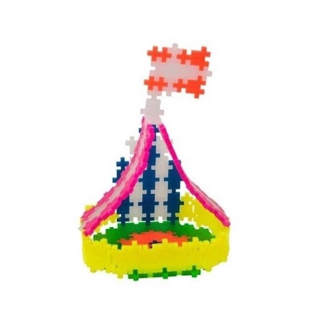 Bouwset Plus-Plus Mini Mix 600st (Pastel/Neon) + 2 basisplaten