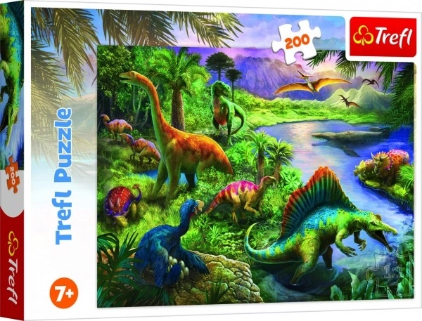Puzzel Dinosauriërs 200 stukjes 48x34cm in doos 33x23x4cm