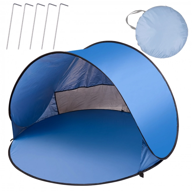 Grote zelfuitklappende strandtent met hoes