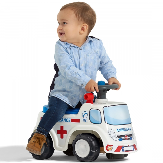 FALK Loopfiets Ambulance met opklapbaar zadel en toeter op het stuur