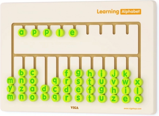 sensorische lettertafel voor het leren van het alfabet VIGA