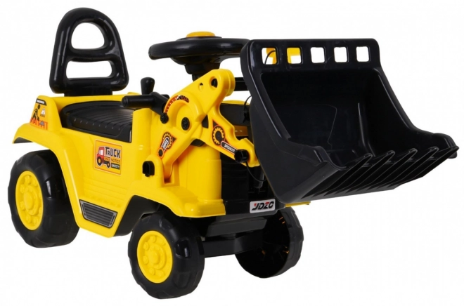 Kinderen trapbulldozer met helm