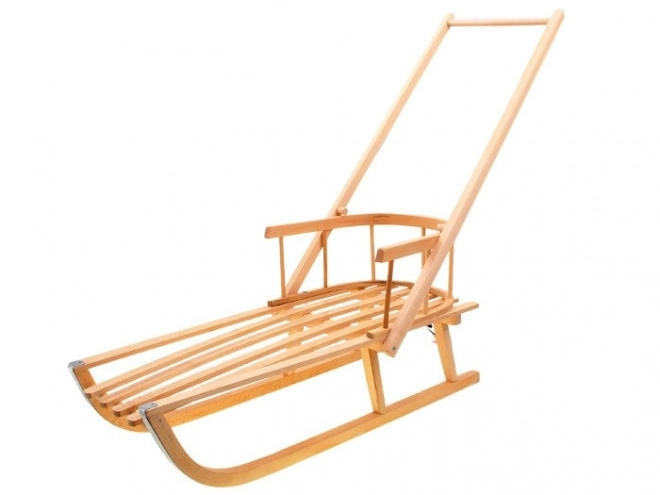 Pools houten sleeën met duwstang SP0370