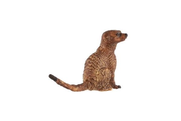 Suricata gekleurd plastic 6cm lichtbruin in zakje