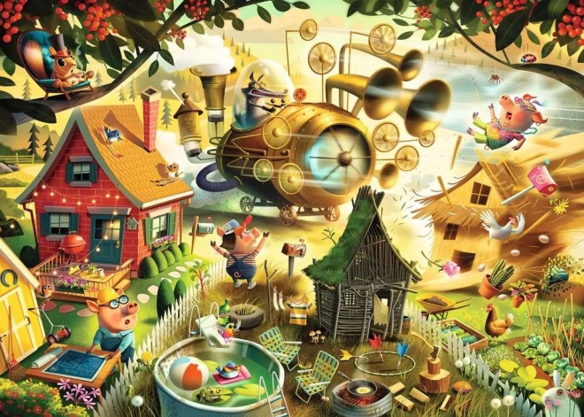Ravensburger puzzel Let op, biggetjes! – De drie kleine biggetjes, 1000 stukjes