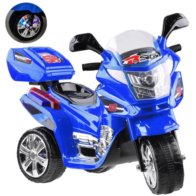 Kinder sportmotorfiets met kleurrijke LED verlichting – Blauw