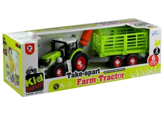 Demontabele tractor met aanhanger 43 cm