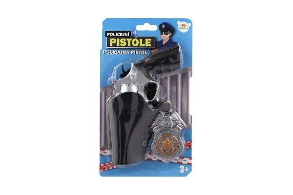 Kinde politie set: revolver met holster en badge