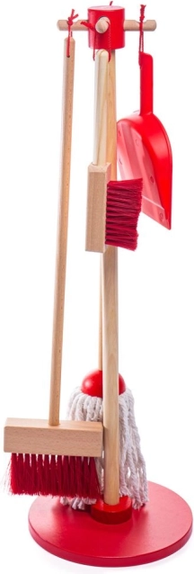 Bigjigs Toys kinder schoonmaakset – rood