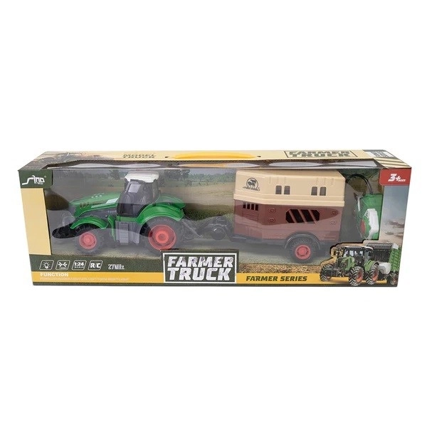 R/C tractor met aanhanger voor paarden