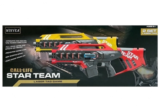 Set van Laser Tag Geweren voor 4 Teams in Twee Kleuren