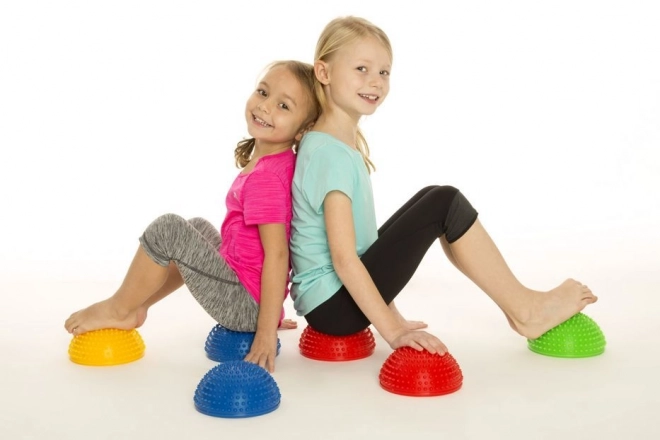 Set van sensorische halve bollen 2 stuks rood-groen