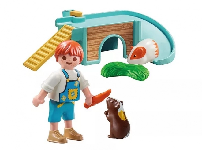 Set met figuren My Life jongen met cavia's