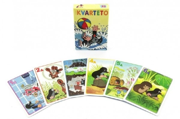 Kwartet Motief De Mol gezelschapsspel - kaarten in kartonnen doosje 6x9cm