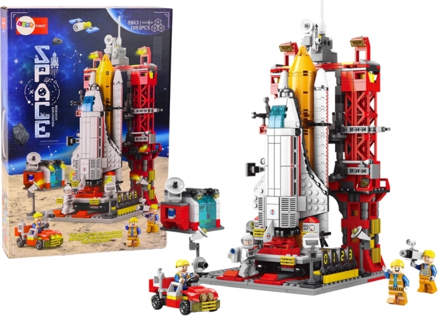 Bouwpakket van een ruimteschip met lanceerplatform, 1083 stukjes