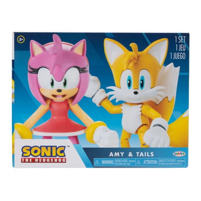 Sonic-figuren 2 stuks Amy + Tails 10 cm