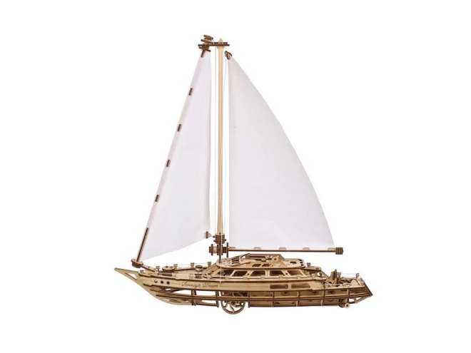 Ugears 3D Houten Mechanische Puzzel Jacht The Ocean Beauty