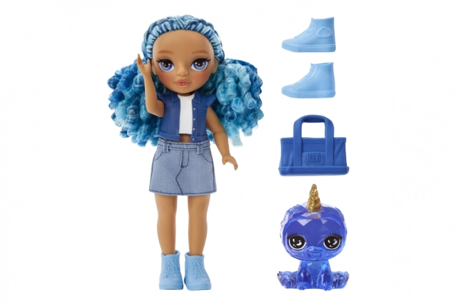 Rainbow High Kleine Zusje - Saffier (Blauw) TV