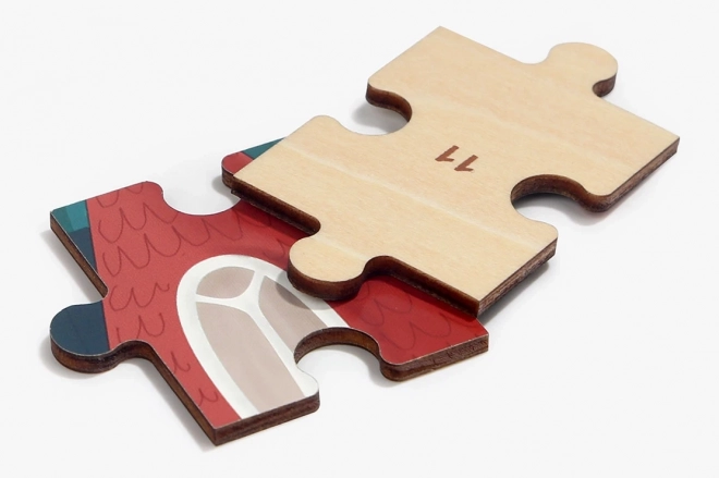 TOP BRIGHT Houten puzzel met speelgoed: Brandweerauto 24 stukjes