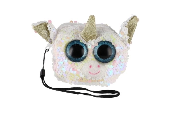 Meisjes stoffen portemonnee dier met pailletten en haaraccessoires